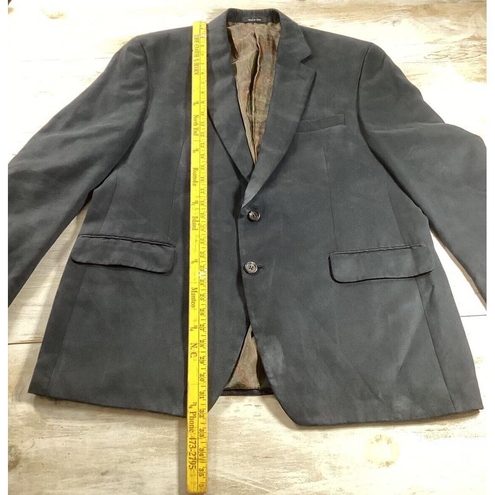 Lauren Ralph Lauren LRL Black Sports Coat With Paisley‎ Lining 44R